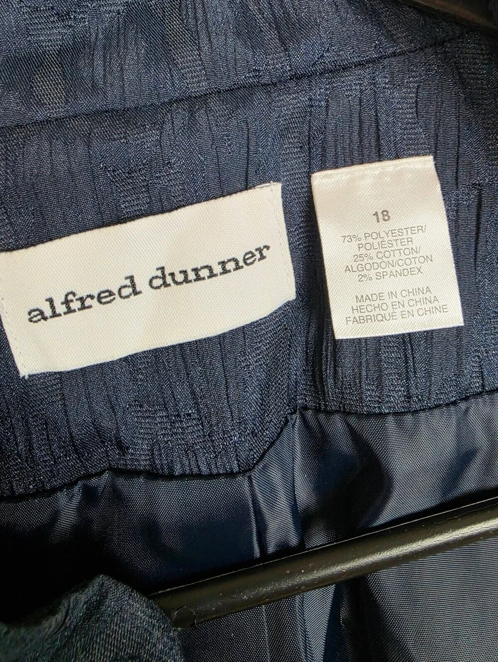 Alfred Dunner Women's Embroidered Navy Blue Jacket Size 18